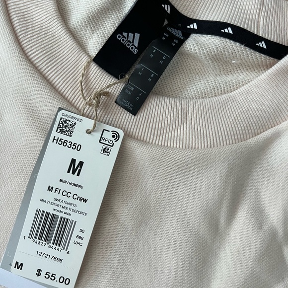 Men’s adidas Crewneck - pale pink - size medium - NWT - Picture 3 of 7